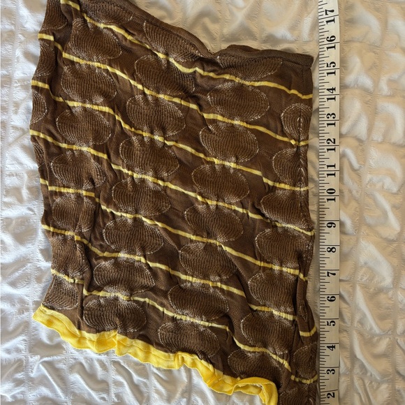 Designer Brown and Yellow Two-Piece Set - Picture 3 of 9